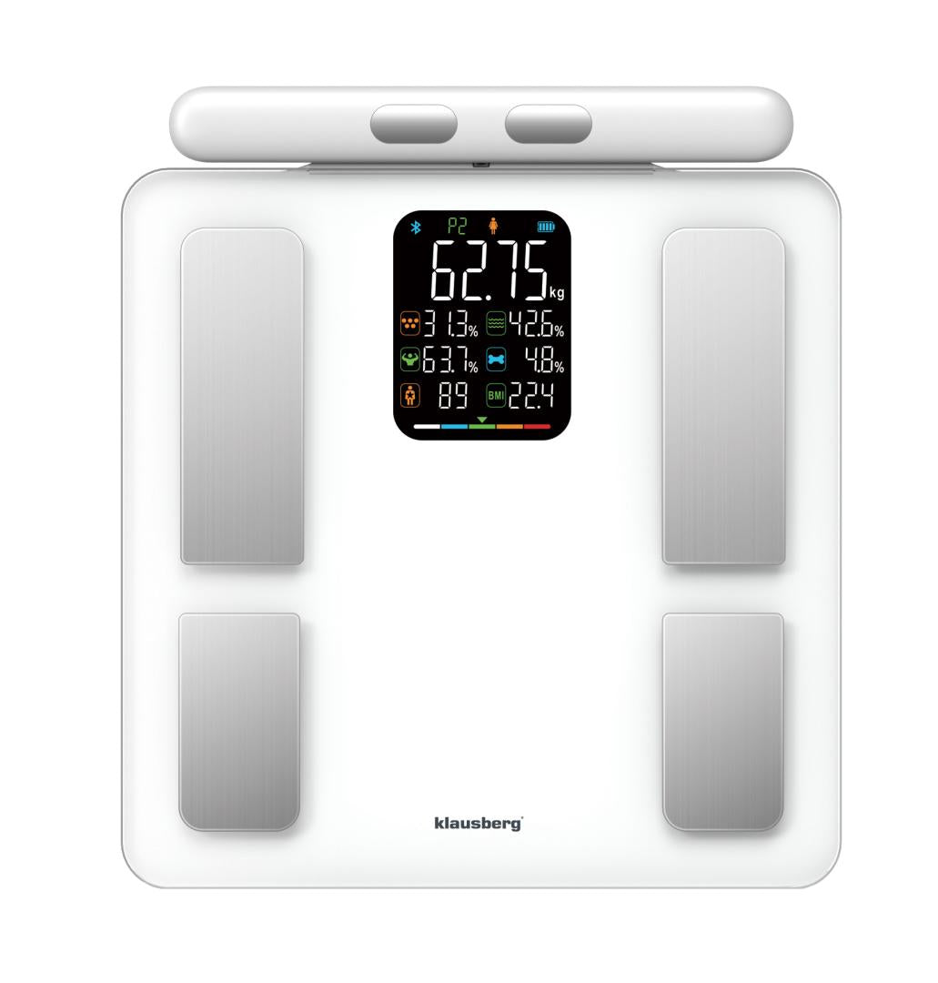 Klausberg Bathroom scale with handle, electronic, precise body composition analysis, white, Klausberg, KB-7857 – image 11