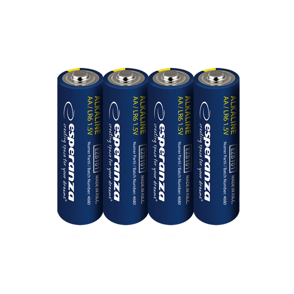 Esperanza Alkaline, coin-cell, and zinc-carbon – EZB116 Esperanza AA Alkaline Batteries, 4-Pack