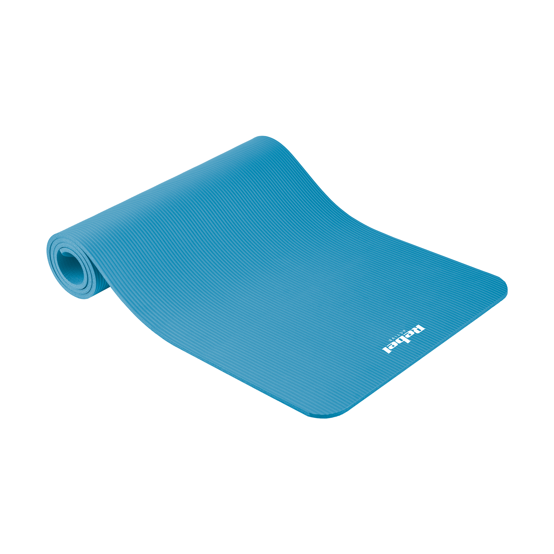 Rebel Exercise mat for yoga, Pilates, and fitness, 183x61 cm, 1 cm thick, NBR material, blue, REBEL ACTIVE
