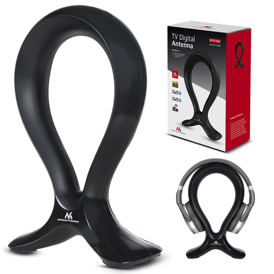 Maclean Maclean DVB-T/T2 HEVC TV Antenna, Indoor, LTE - Maximum Output Level 100 dBV, Headphone Stand, MCTV-920