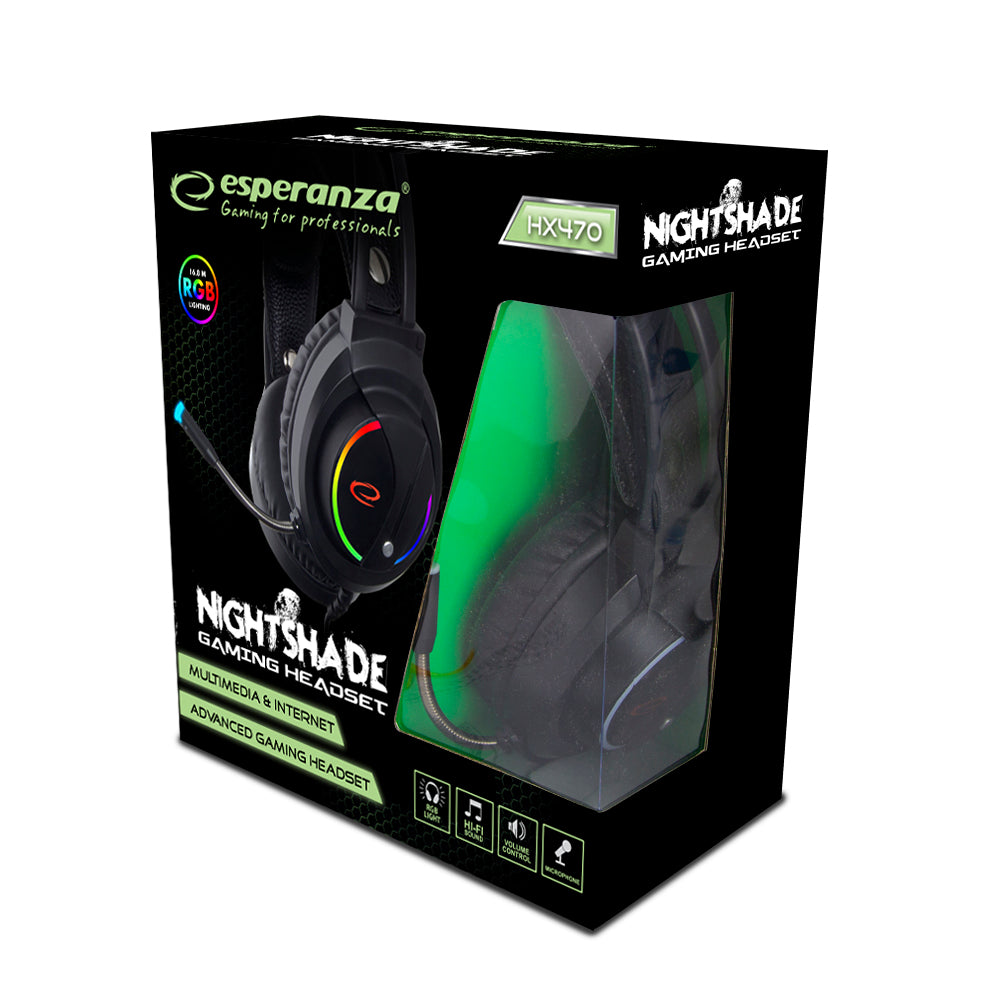 Esperanza Over-ear – EGH470 Esperanza Gaming Headset with Microphone (Nightshade) – image 3