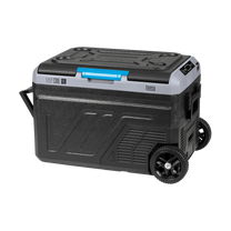 Teesa TEESA Professional Compressor-Powered Portable Refrigerator with Freezing Function, 40L, DC 12/24, AC 230V, battery-powered option, large wheels and a sturdy handle, Bluetooth, two compartments
