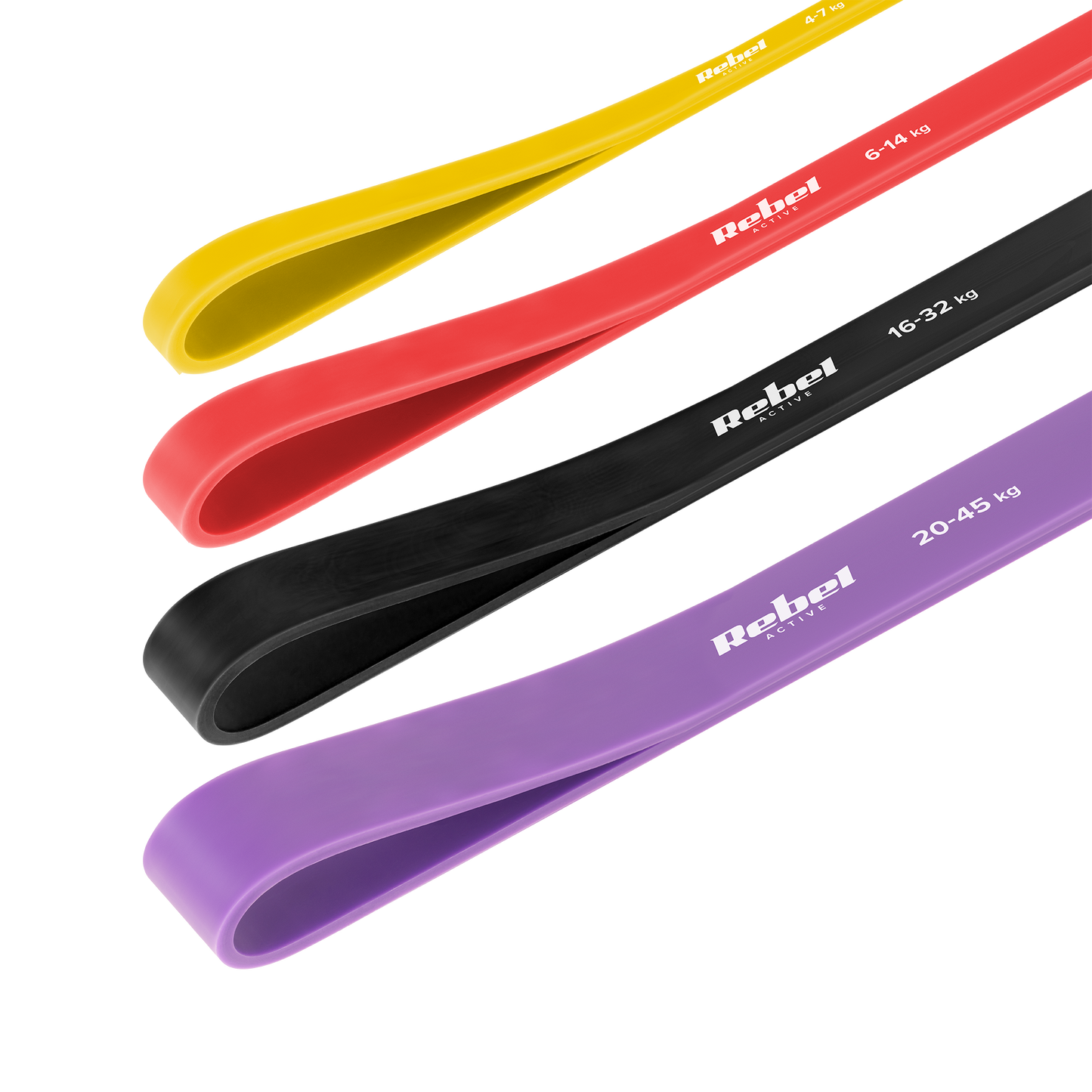 Rebel TPE Resistance Band Set - Power Band PT-S7, 4–82 kg, 7 TPE Bands, REBEL ACTIVE – image 2