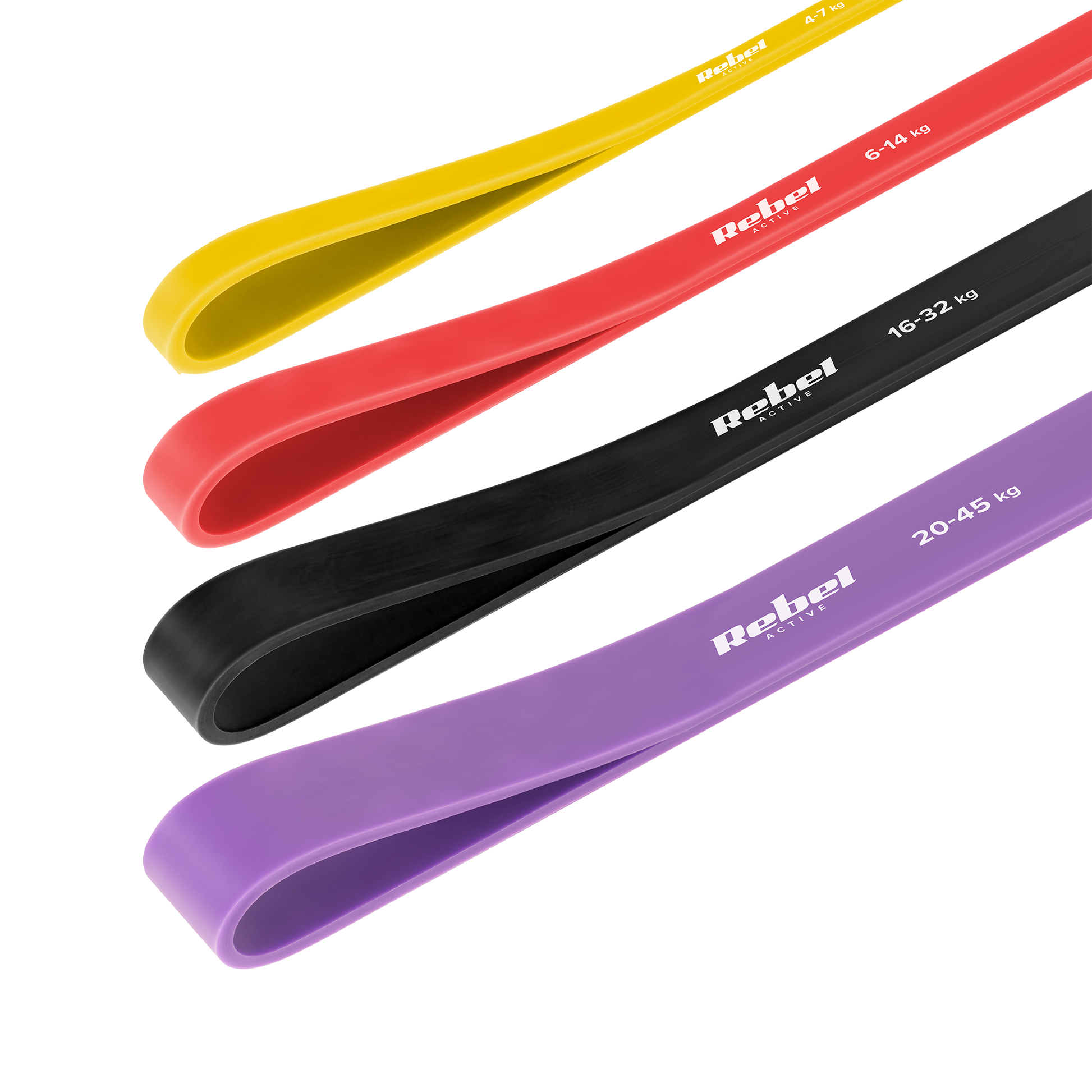 Rebel TPE Resistance Band Set - Power Band PT-S7, 4–82 kg, 7 TPE Bands, REBEL ACTIVE – image 2