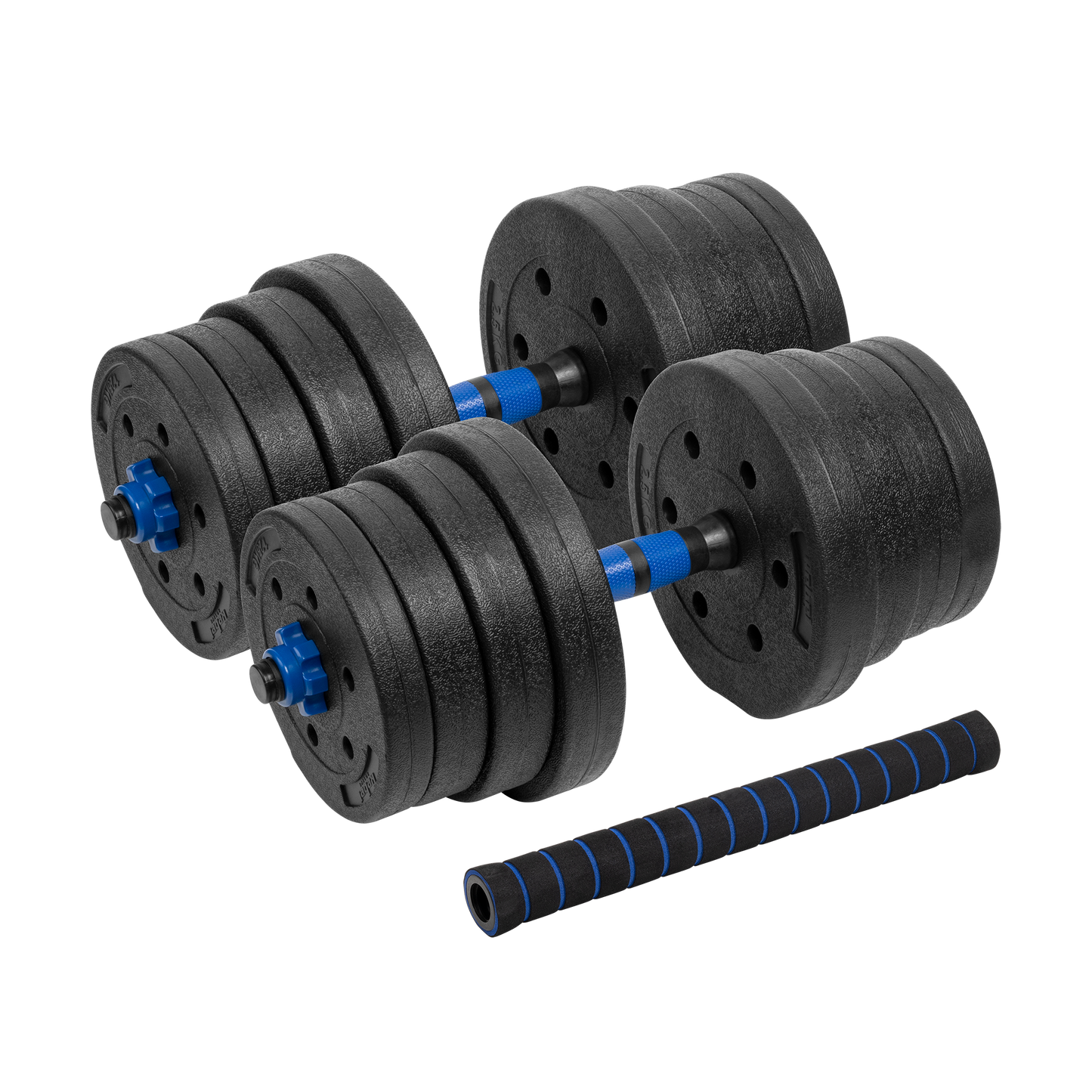 Rebel Kettlebells and – REBEL ACTIVE Adjustable Bituminous Dumbbells with Connector, 2x15kg