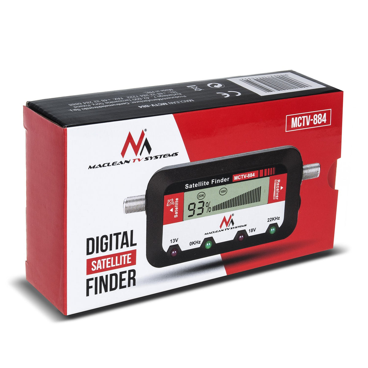 Maclean Maclean Satellite Meter, Digital Display, 25 cm F-F Cable, MCTV-884 – image 2