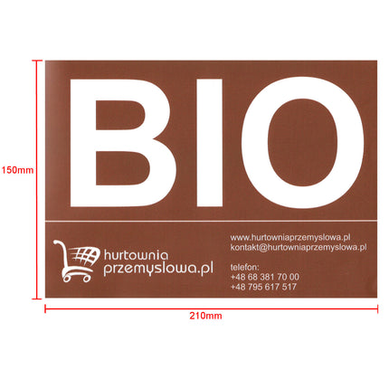 BIO sticker sticker on basket bin bucket container for biowaste food waste