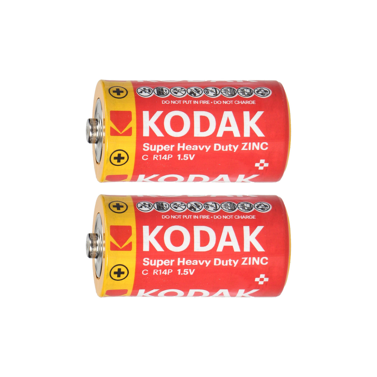 Orno Kodak ZINC Super Heavy Duty C LR14 Batteries, 2-pack, foil packaging – image 2