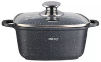 KINGHoff Pots and – Marble-patterned pot, 20x20 cm, 2.8 L, black, Kinghoff – image 2