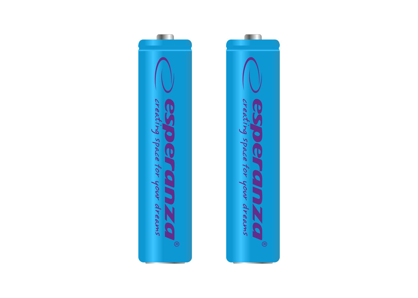 Esperanza EZA101B Esperanza Ni-MH AAA Rechargeable Batteries, 1000 mAh, 2-Pack, Blue