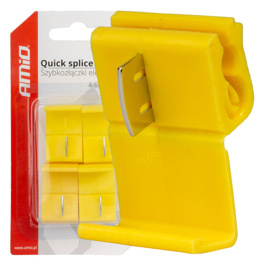 AMiO Electrical Quick Connectors 04-6 mm² 24 A, 4-pack, blister pack AMIO-02342
