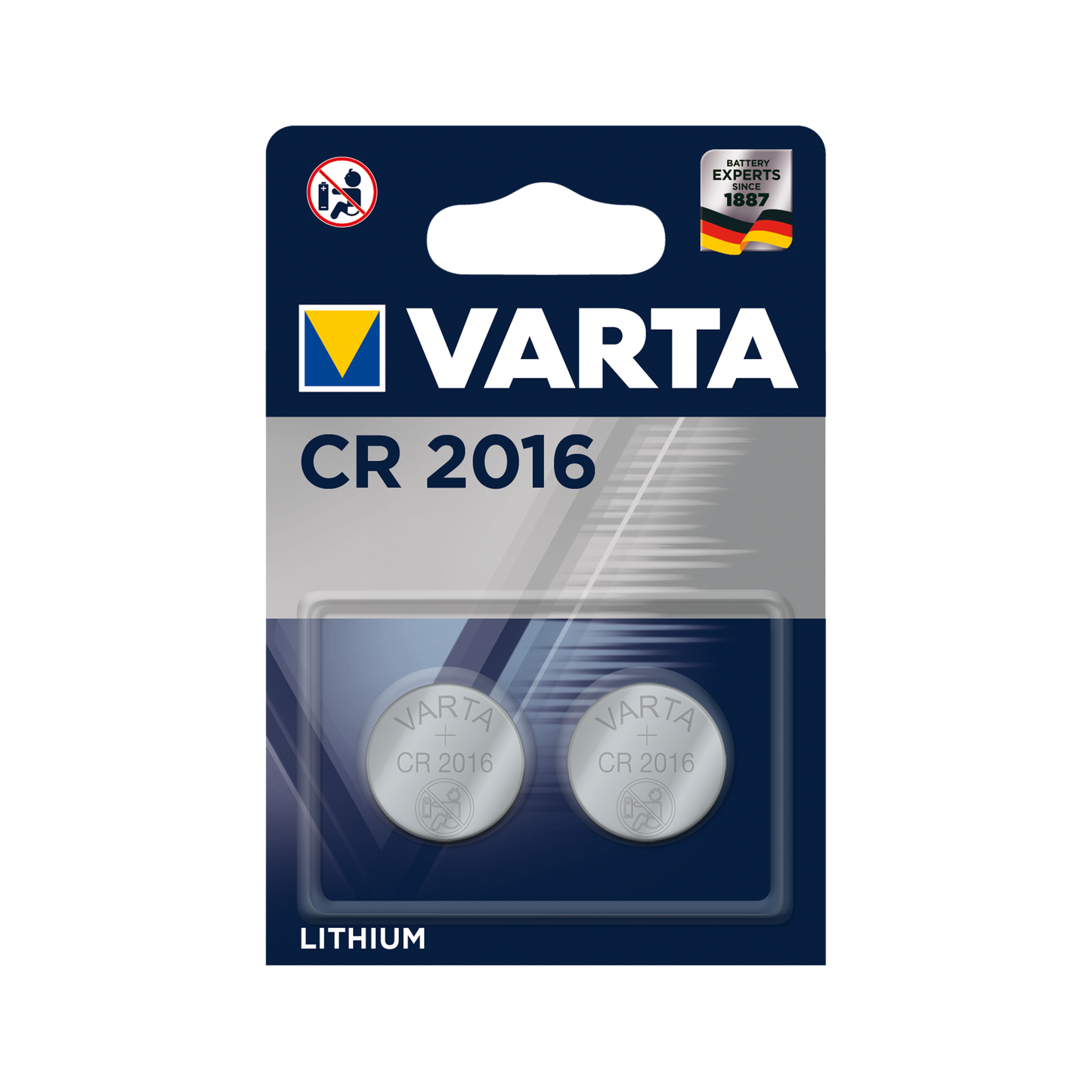 Varta Alkaline, coin-cell, and zinc-carbon – VARTA CR2016 Battery, 2 per pack
