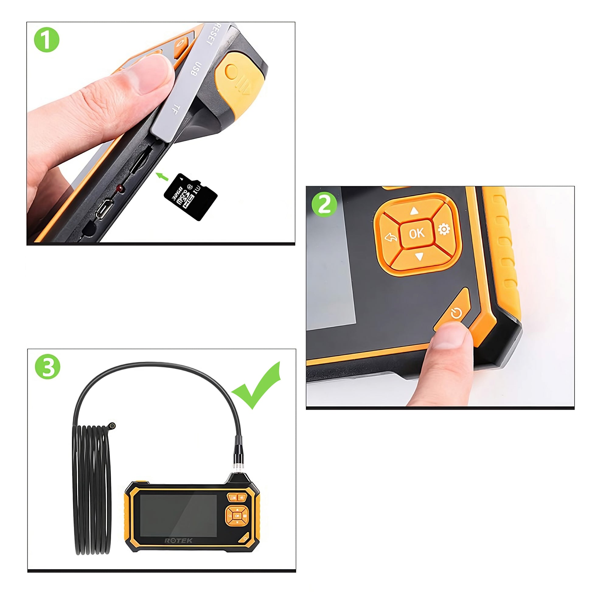 RTO 3M 4.3-inch 8mm Full HD Endoscope Inspection Camera - E692 – image 4