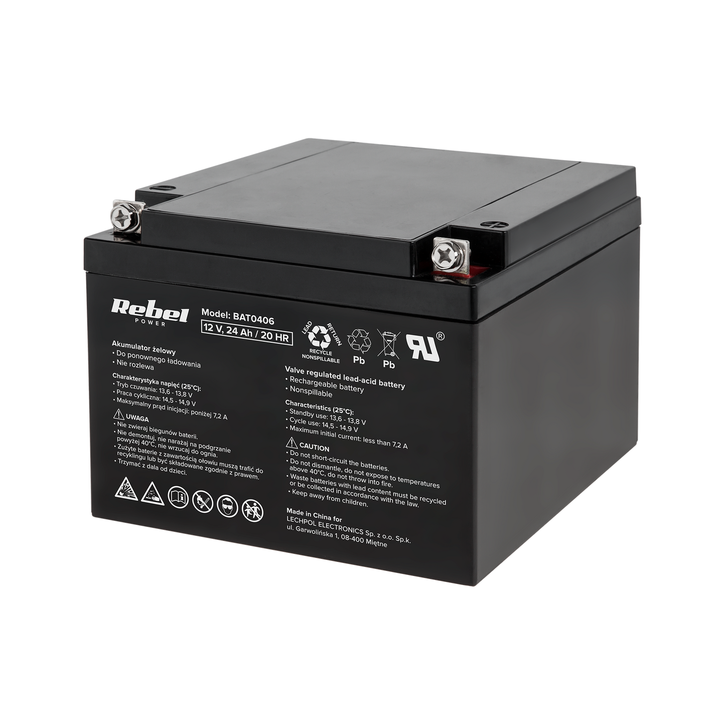 Rebel Gel batteries – Rebel 12V 24Ah Gel Battery