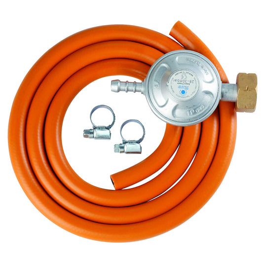MEVA Set for connecting LPG gas cylinders, 37 mbar reducer, 1.5 m