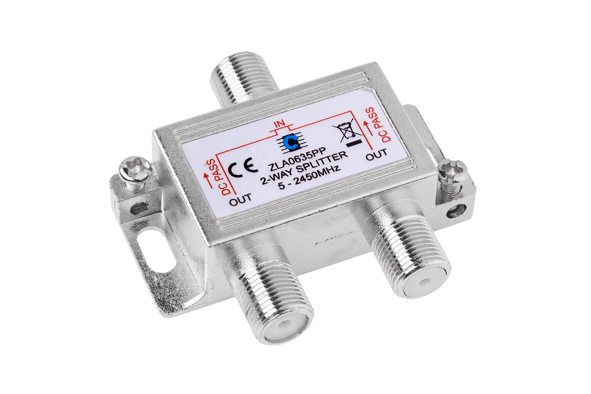 Cabletech Filters, amplifiers, separators, crossovers, splitters – 2-Way Splitter, 5–2450 MHz, Power-Pass