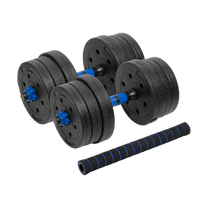 Rebel Kettlebells – REBEL ACTIVE Adjustable Bitumen Dumbbells with Connector, 2x10 kg