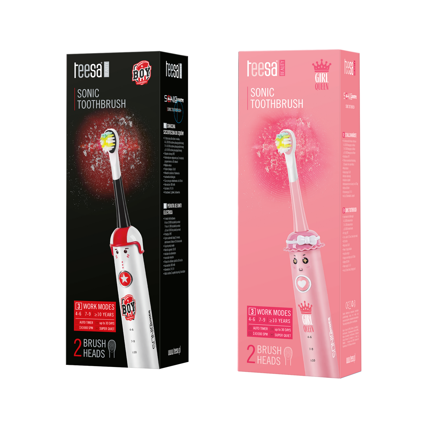 Teesa Toothbrushes – Teesa Sonic Junior Girl Sonic Toothbrush – image 6