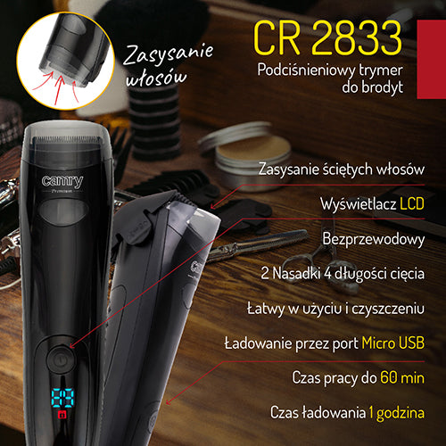 CAMRY Shavers – CR 2833 Vacuum Beard Trimmer – image 13