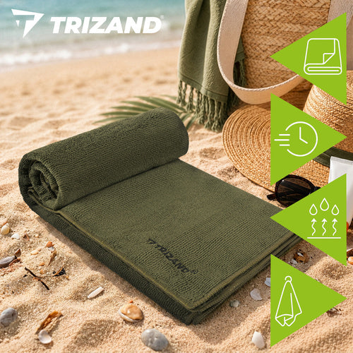 TRIZAND The remaining – Trizand Quick-Dry Towel, 120x60 cm, Green
