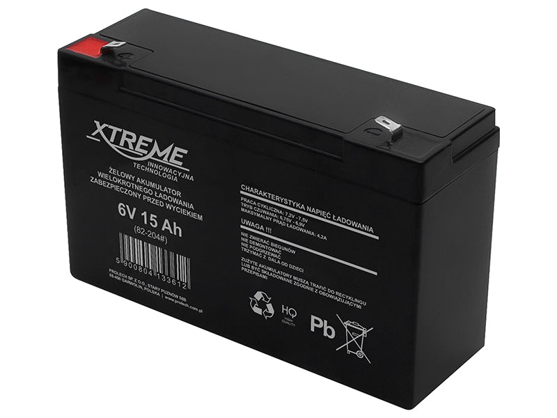 Blow Gel batteries – 82-201# 6V 12Ah Xtreme Gel Battery 151x94x50_4.8" – image 2