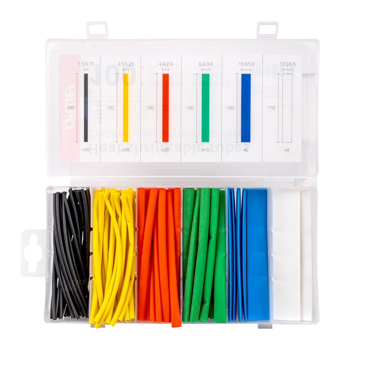 AMiO Connectors – Set of heat-shrink tubing (sleeves), 100 pcs., amio-03030