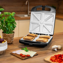 Teesa Toasters – Sandwich toaster with ceramic heating elements for 4 sandwiches – image 5