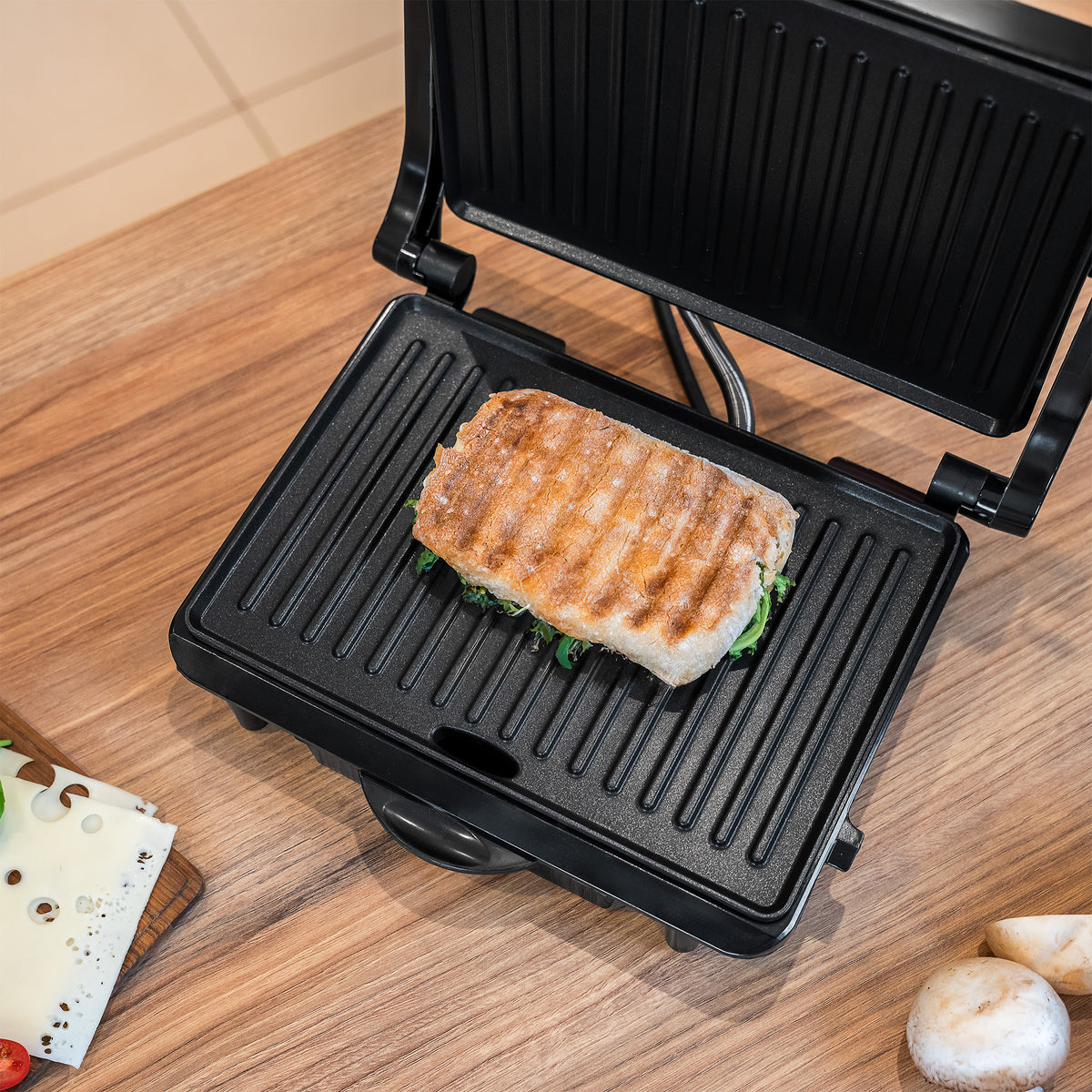 Teesa Electric Grills – Panini Grill, Toaster, 1500W – image 6