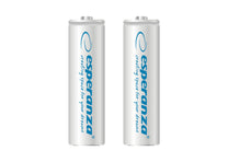 Esperanza EZA103W Esperanza Ni-MH AA Rechargeable Batteries, 2000 mAh, 2-Pack, White