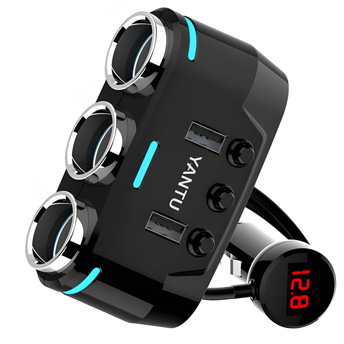RTO The – Cigarette Lighter Splitter with 2 USB Ports and Charger – image 2