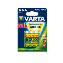 Varta Rechargeable – 4 R-03 R03 AAA 1.2V 1000mAh Varta Ready2use batteries