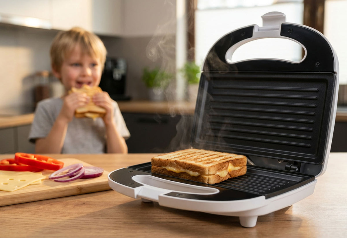 Titanum Toasters and Toast – TKT004W Titanum 700 W Panini Sandwich Toaster – image 5