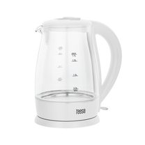 Teesa Electric – TEESA Electric Kettle, Glass, 2200 W, White, 1.7 L