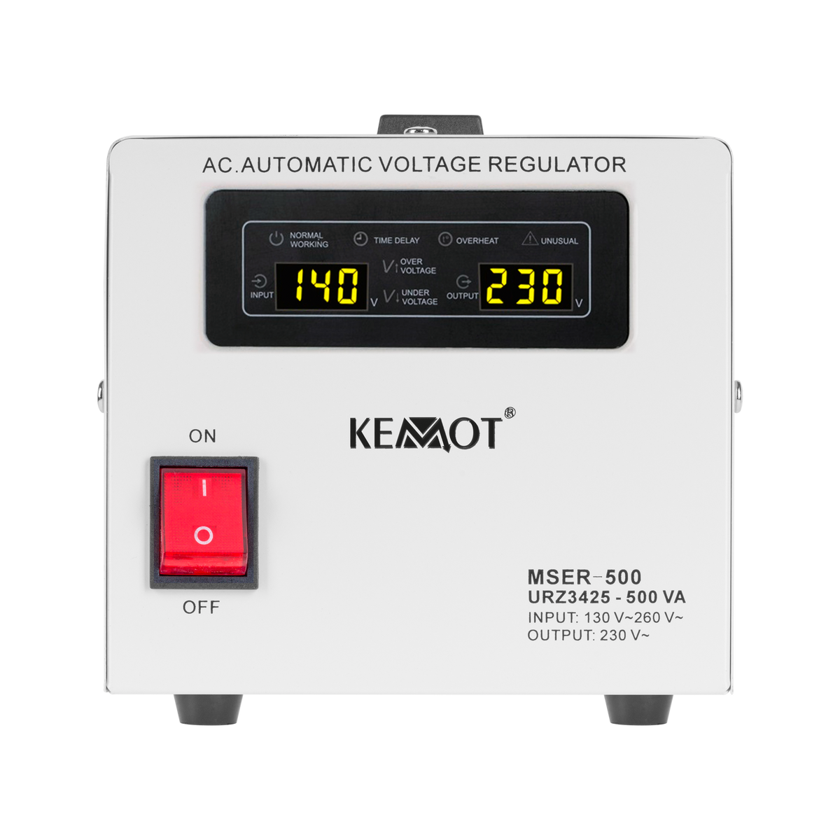 Kemot Voltage Stabilizers – KEMOT MSER-500 Automatic Voltage Stabilizer (500 VA, servomotor) – image 2