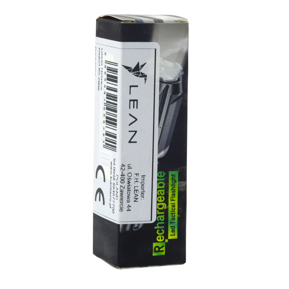 LEAN LED Flashlight with Zoom Control, 3 Lighting Modes, USB Charging, Black – image 4
