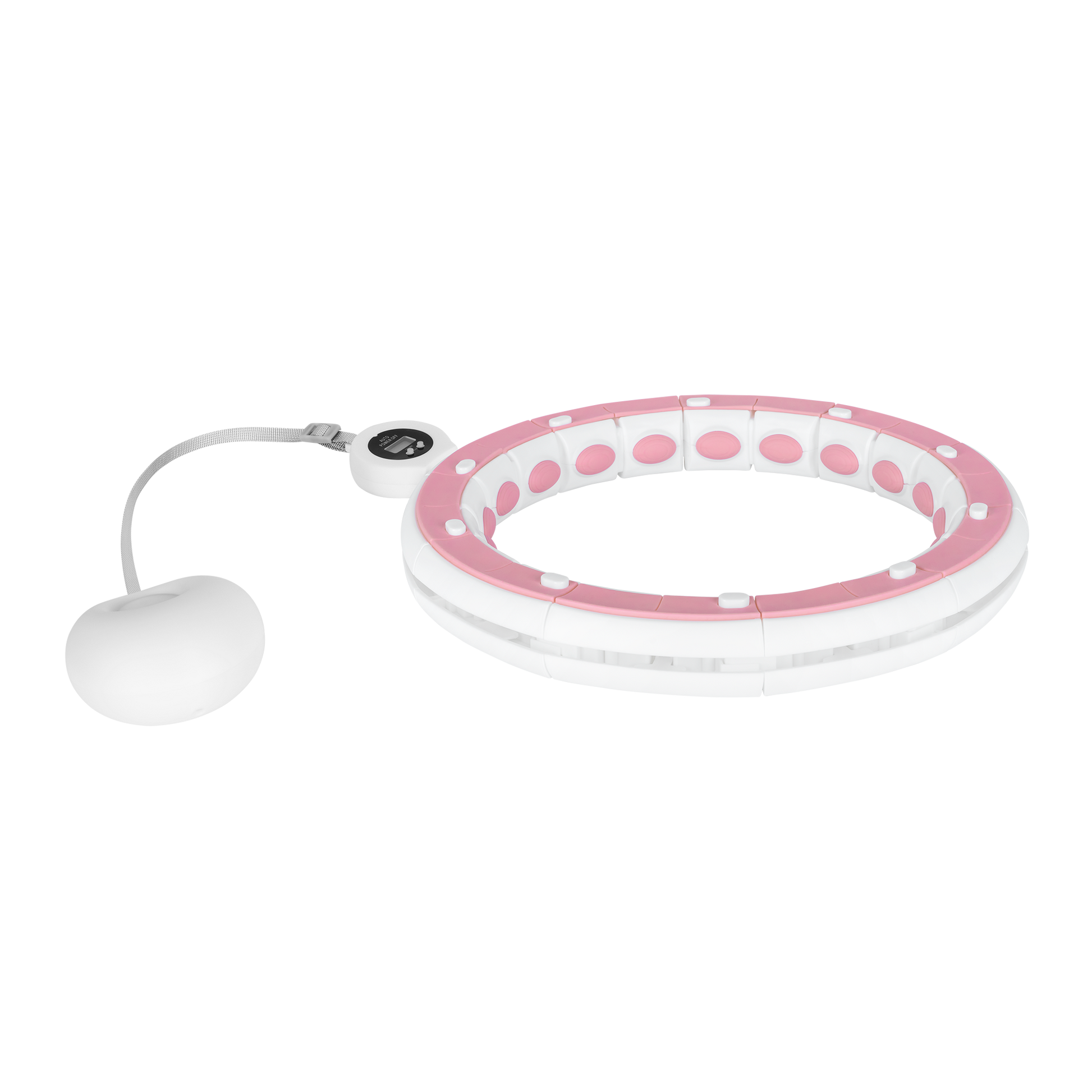 Rebel Smart Hula Hop Weight-Loss Hula Hoop with Counter, Nubs, and 50 cm Weight, Pink, REBEL ACTIVE – image 4
