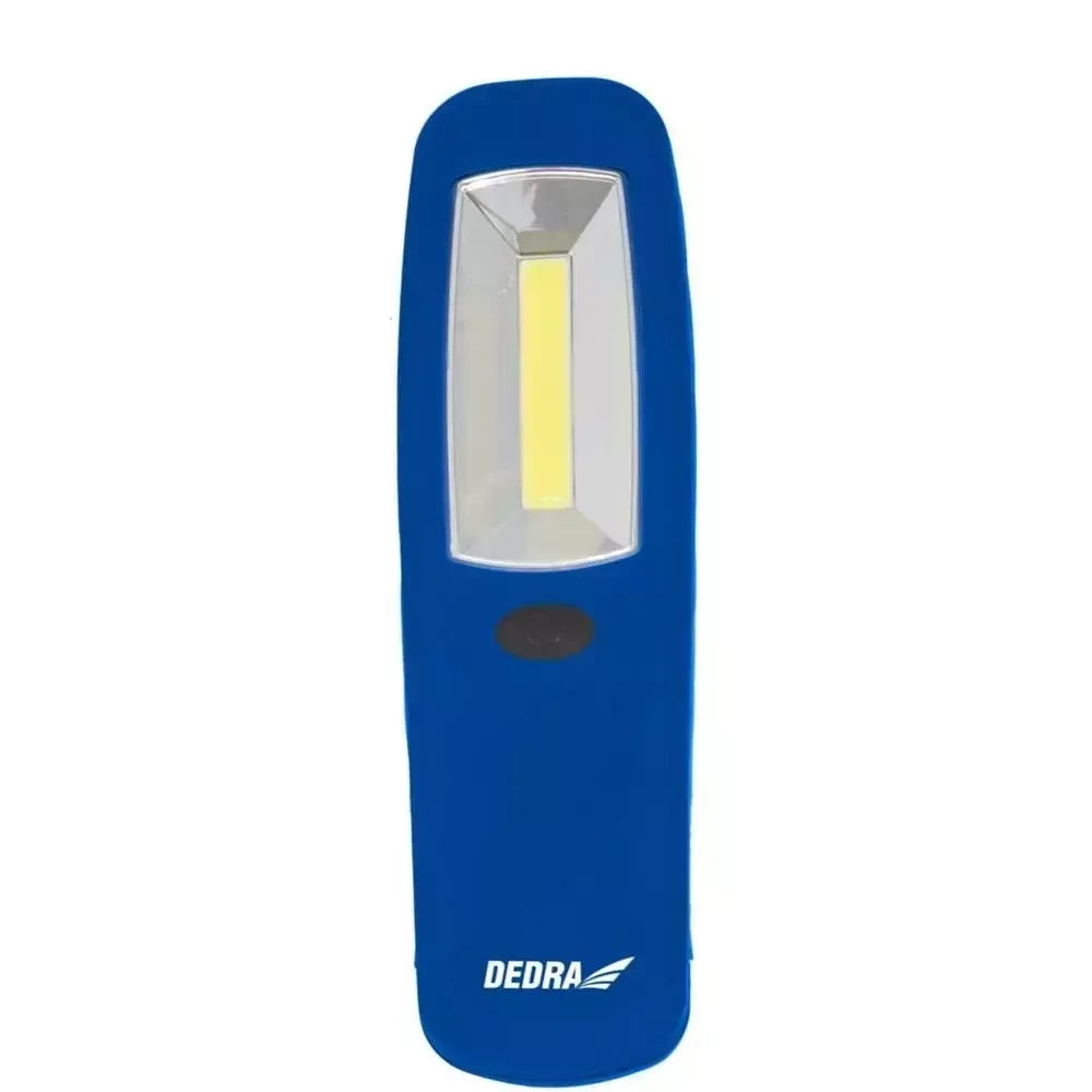 Dedra Flashlights, hand lamps, headlamps – 3W COB LED flashlight, oblong, battery-powered