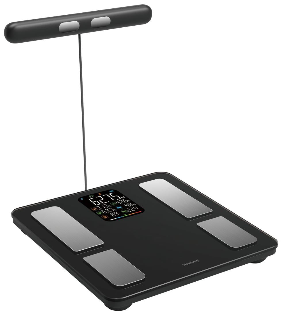 Klausberg Bathroom scale with handle, electronic, precise body composition analysis, black, Klausberg, KB-7856 – image 2
