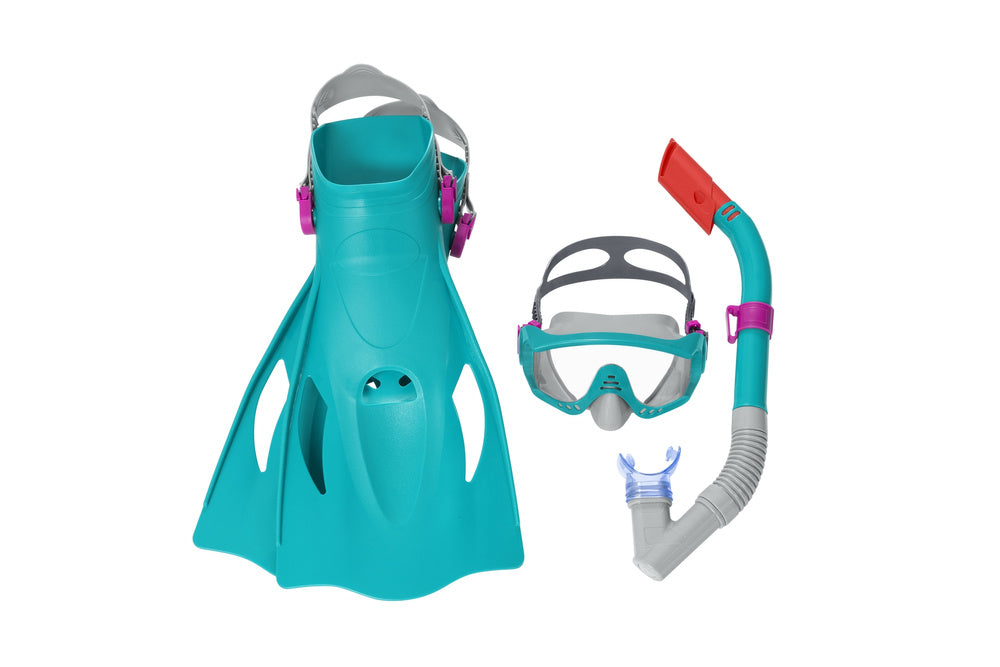 BESTWAY Swim caps – Bestway 25020 Blue Diving Set: Mask, Snorkel, Fins