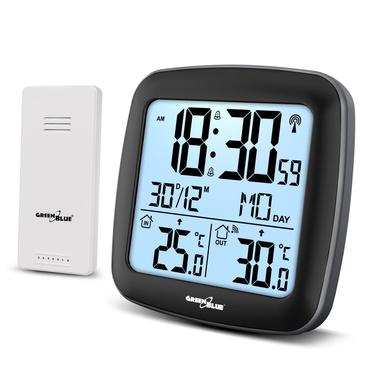 GreenBlue GreenBlue Wireless Weather Station, with DCF System, Calendar, Alarm, GB542 – image 3