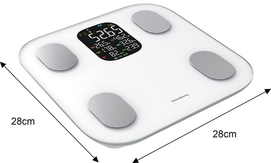 Klausberg Electronic bathroom scale with body composition analyzer, white, Klausberg, KB-7855