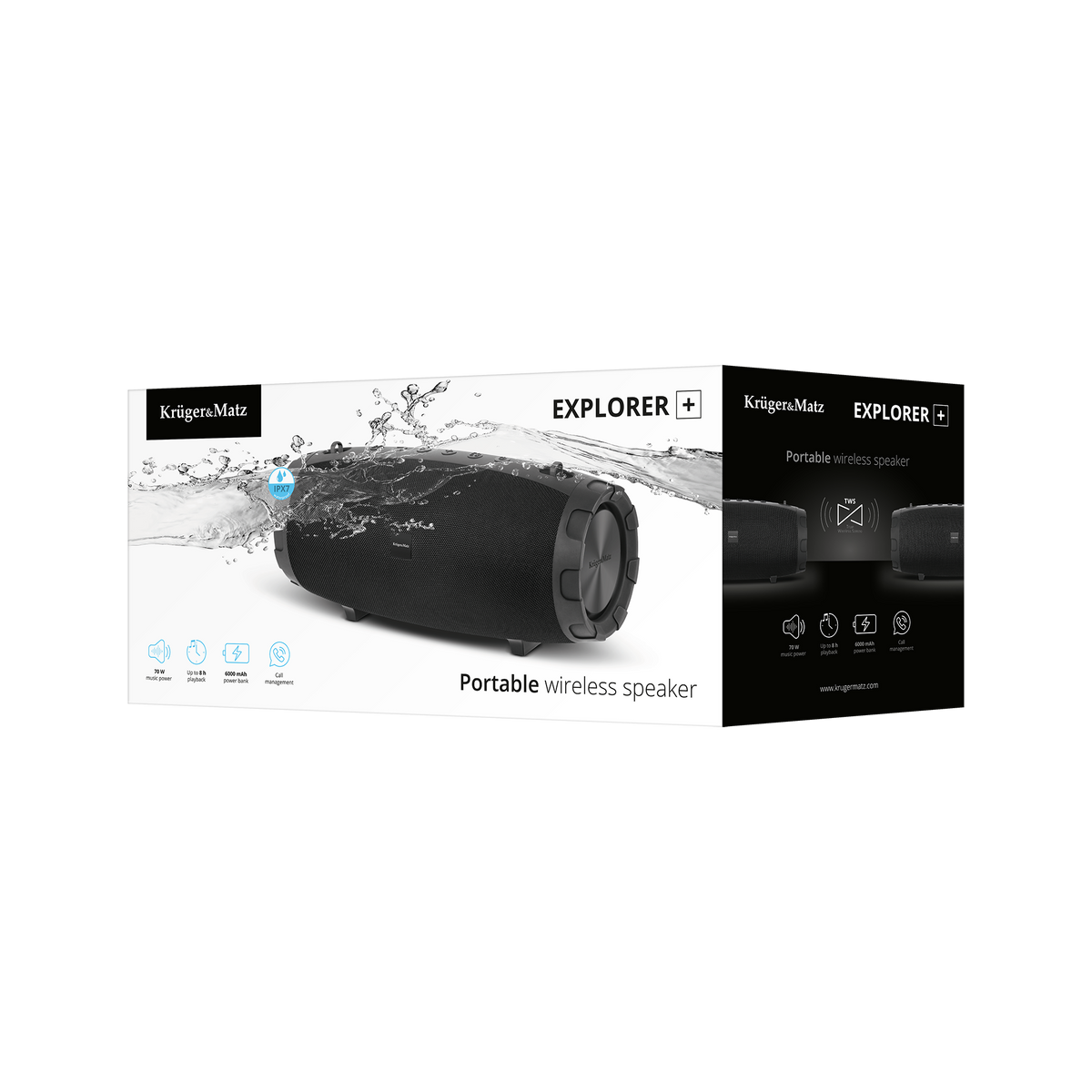 Kruger&Matz Portable Speakers – Kruger&amp;Matz Explorer+ Portable Bluetooth Speaker – image 6