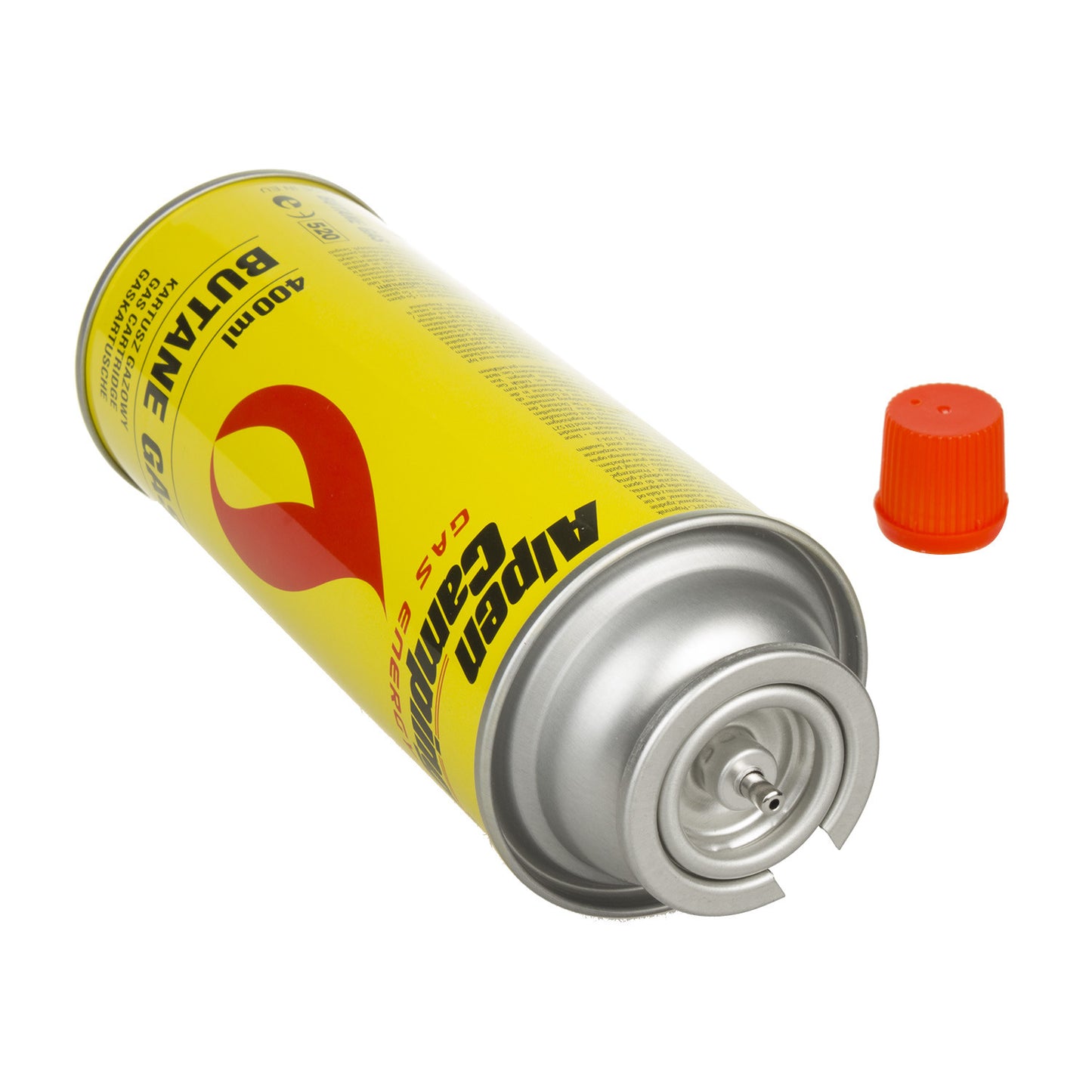 INKO-TIME 400ml Alpen Camping gas cartridge. certificate: Pi 0875, compliant with EN417, isobutane, operating range -10°C to + 40°C, IK1004 – image 3
