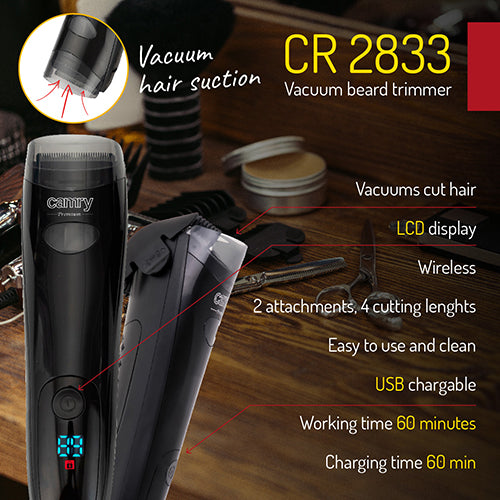 CAMRY Shavers – CR 2833 Vacuum Beard Trimmer – image 14