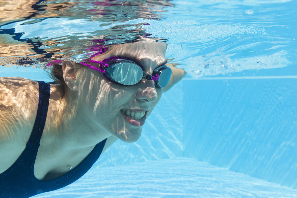 BESTWAY Swim caps, masks, fins – Bestway 21066 Pink Mirrored Swimming Goggles – image 3