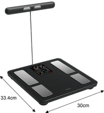 Klausberg Bathroom scale with handle, electronic, precise body composition analysis, black, Klausberg, KB-7856