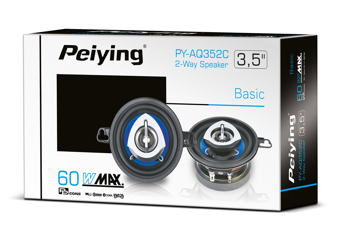 Peiying Car Speakers – PY-AQ352C 3.5" Car Speaker – image 3