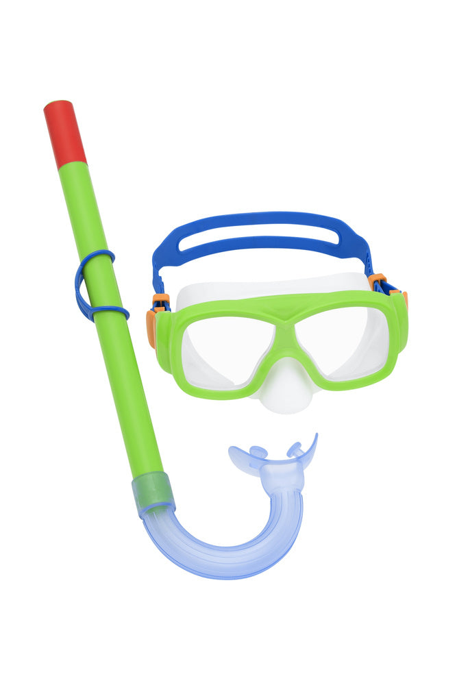 BESTWAY Swim caps – Bestway 25019 Green Diving Set: Mask, Snorkel, Fins – image 2