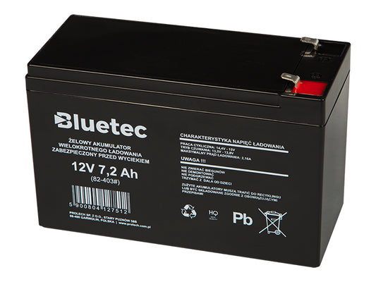 Blow Gel batteries – 82-403# 12V 7.2Ah Bluetec gel battery 150x100x65_6.5"