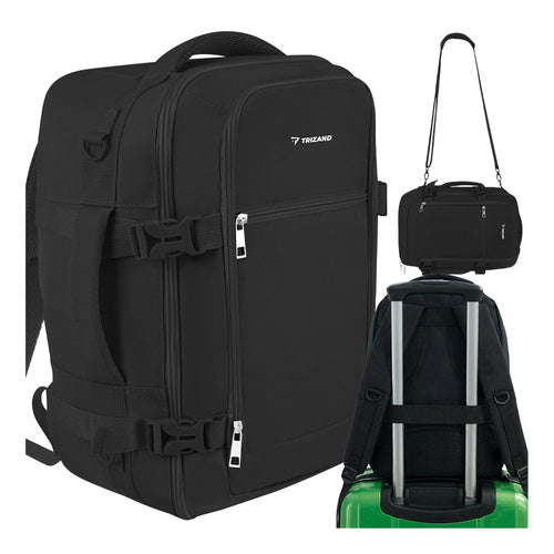 TRIZAND The remaining – Trizand Black Hiking Backpack, 40x25x20 cm